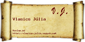 Vlasics Júlia névjegykártya